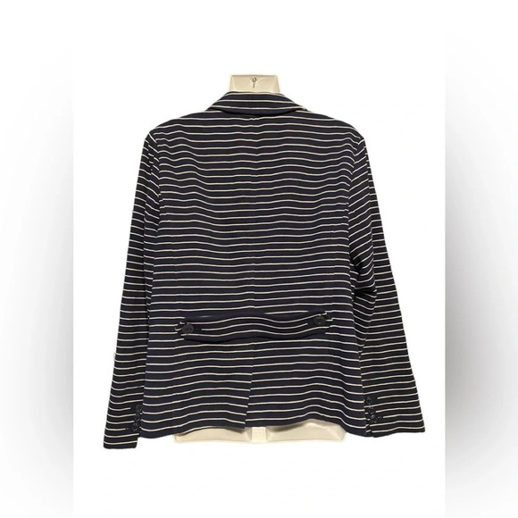 Talbots Navy White Striped Jacket Nautical Blazer - Picture 4 of 11